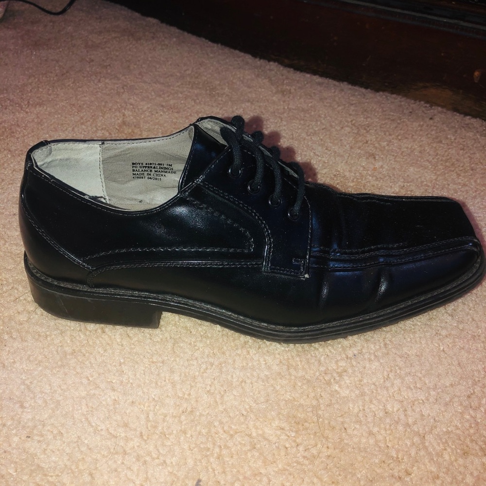 Boys Black Dress Shoes